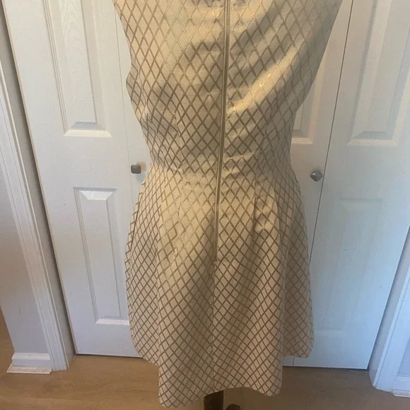 White House Black Market Cream A-Line Mini Dress - Picture 3 of 6